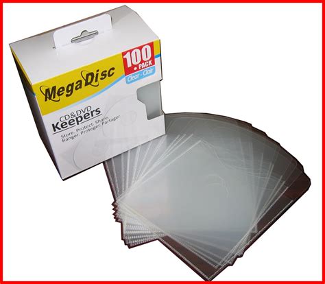 Megadisc Cd Dvd Disc Keeper Clear 100 Pk Same Memorex Quality Free