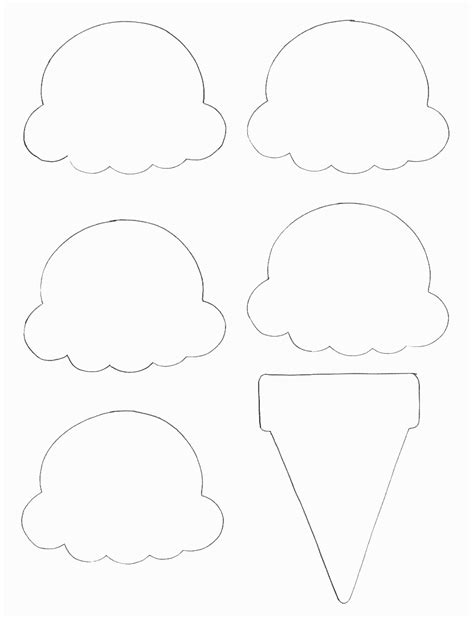 food crafts print  ice cream cone template  kids network