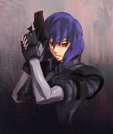 kusanagi motoko ghost in the shell and 1 more drawn by