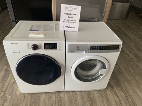 apartment size stackable washer  dryer freedom scratch dent appliances  furniture