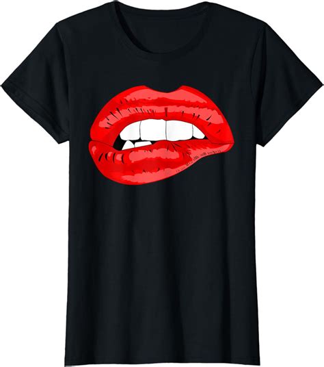 womens sexy lips shirt for women lips with red lipstick print t shirt