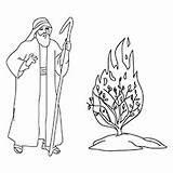 Moses Coloring Burning Pages Bush Sketch Drawing Baby Color Drawings Printable Paintingvalley Momjunction His Ones Little Getcolorings sketch template