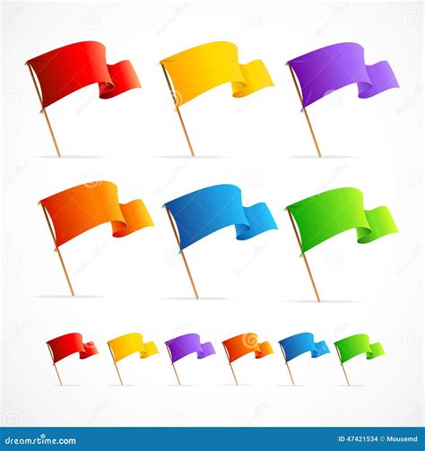 vector collection   color flags stock vector image