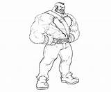 Fighter Street Coloring Pages Zangief Punch Akuma Template sketch template