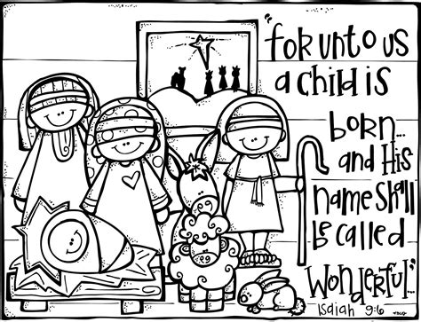 nativity scene coloring pages  getdrawings