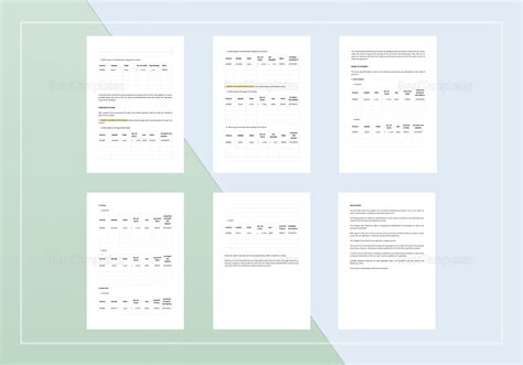 service plan template  word apple pages