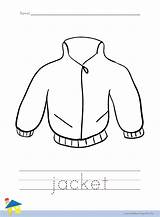 Jacket Worksheet Coloring Clothes Worksheets Thelearningsite Info sketch template