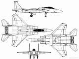Blueprints Mcdonnell 15c F15 Military Aviones sketch template