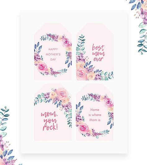 happy mothers day gift tags printable  printable mothers day