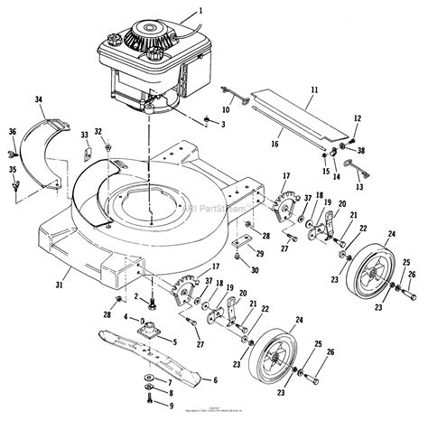 labeled lawn mower engine diagram briggs stratton briggs  stratton engine parts model