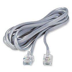 amazoncom rj pc modular flat phone cable silver  feet telephone cords office products