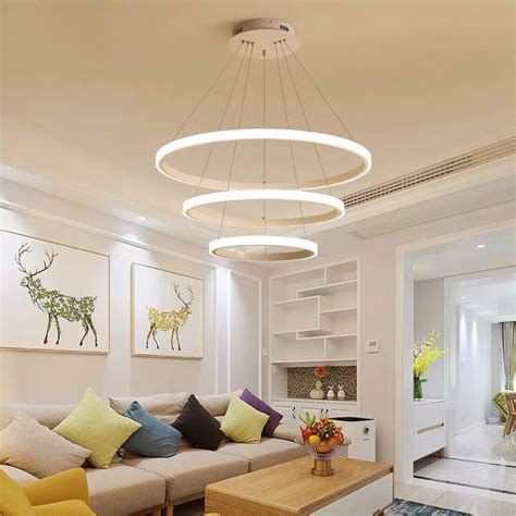 noble family nordic modern  ring led chandelie dimmable contemporary ceiling light  living