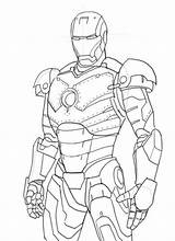 Ironman Colorir Mewarnai Ferro Stark Superhero Mark Mewarna sketch template