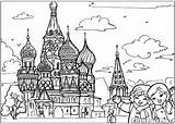 Rusia Templo Kremlin sketch template