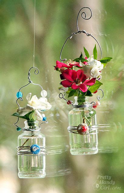 Hanging Beaded Glass Flower Vases Pretty Handy Girl