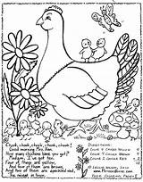 Coloring Hen Pages Little Red Goose Mother Nursery Rhyme Colouring Printable Rhymes Good Morning Kids Mrs Getdrawings Color Getcolorings Helpful sketch template
