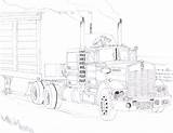 Kenworth W900 1978 W900a Cabover sketch template