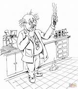 Scientist Chemie Wissenschaftler Cientistas Ausmalbild Chemical Supercoloring Cientista Ausdrucken sketch template