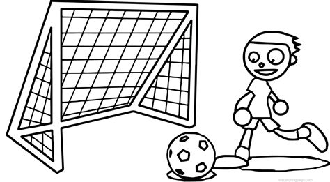 soccer goal coloring pages