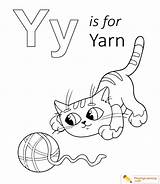 Coloring Yarn Letter Printable Uppercase Lowercase Through Kids sketch template