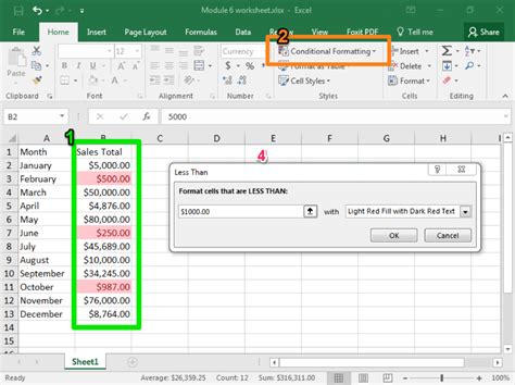 conditional formatting  microsoft excel  highlight  information