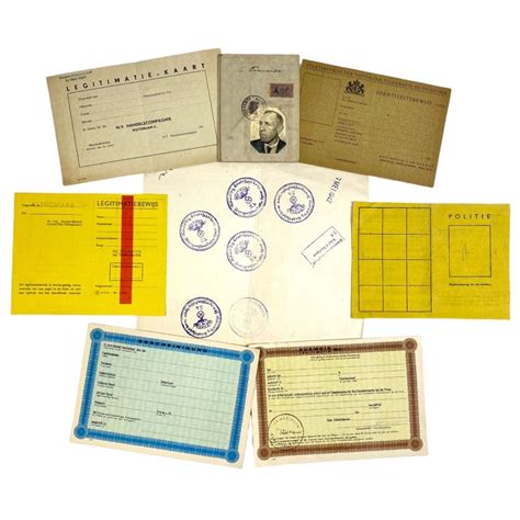 original wwii dutch resistance id card grouping oorlogsspullennl militaria shop