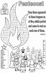 Pentecost Pfingsten Biblekids Worksheet Acts Dones Kinderkirche Espiritu Pentacost Pentecostes Puzzel Wordsearch Biblia sketch template