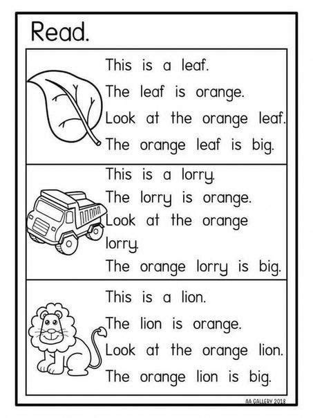 kindergarten reading reading comprehension kindergarten reading