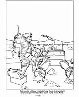 Coloring Space Robots Pages Malvorlage Mars Astronaut Printable Exploring Ausmalbilder sketch template