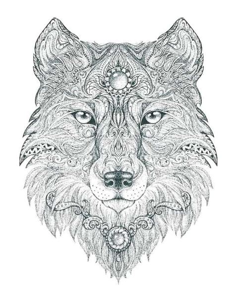 abstract wolf printable coloring pages animal coloring books animal