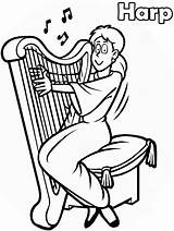 Arpa Harp Tocando Harpa Colorat Musica Coloriage Instrumente Muzicale Instrumentos Musicais Pintar Disegno Normal Niña Sheets Colorironline Gifgratis Planse Plansa sketch template