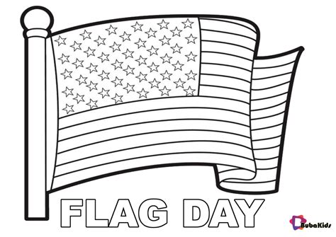 flag day coloring printables  calendar printable