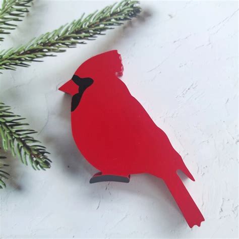 cardinal ornaments home decor red bird cardinal home decor etsy