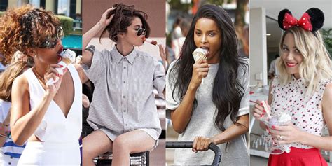 celebs eating ice cream national ice cream day stars