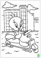 Tweety Dinokids Coloring Sylvester Bird Pages Close sketch template