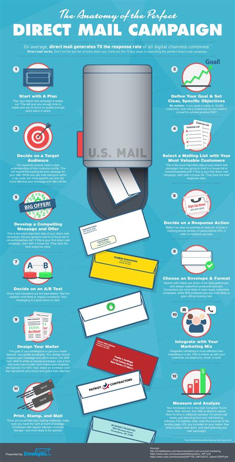 anatomy   perfect direct mail campaign infographic  cool