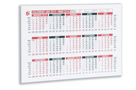calendar  week numbers