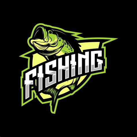 fishing logo template  vector art  vecteezy
