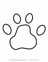 Bear Outline Footprint Planerium Template Coloring sketch template