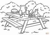 Picnic Coloring Table Pages Clipart Printable Color Kids Ausmalbilder Colouring Picknick Food Drawing Ausmalbild Picnics Supercoloring Teddy Camping Under Colorings sketch template