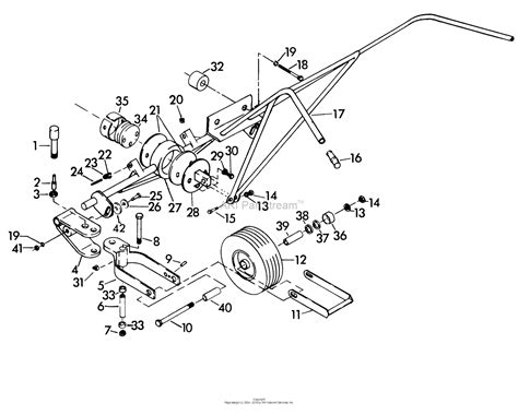 bunton bobcat ryan    heavy duty sod cutter parts diagram  rear wheels