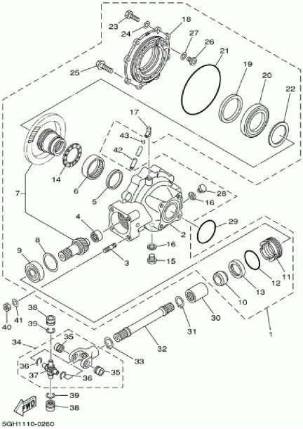 yamaha kodiak  parts diagram