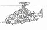 Coloring Helicopter Pages Apache Template Printable sketch template