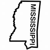 Mississippi State Outline Silhouette Stickers sketch template