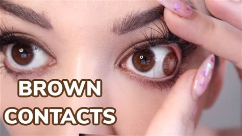 brown contact lenses brown honey freshlook colorblends youtube