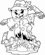 Scarecrow Vogelscheuche Malvorlage Scarecrows Malen Lass Okido sketch template