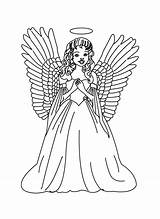 Angel Coloring Pages Angels Christmas Printable Kids Print Guardian Color Beautiful Male Adults Sheets Adult Simple Detailed Mary Bing Coloringme sketch template
