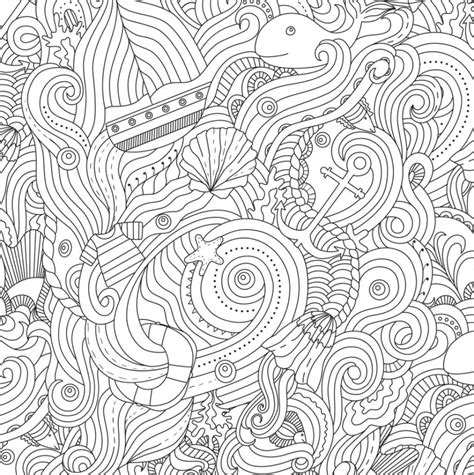 ocean coloring pages  adults urb