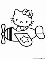 Coloring Airplane Kitty Pages Hello Clipart Kids Printable Cartoon Flying Color Airplanes Drawing Cliparts Planes Plane Preschoolers Characters Line Colouring sketch template