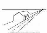 Perspective Point Draw House Sketch Drawing Step Learn Paintingvalley Perspectives sketch template